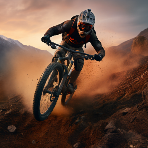 Bikepark Ochsenkopf sprungchance mit einen Enduro Fahrrad