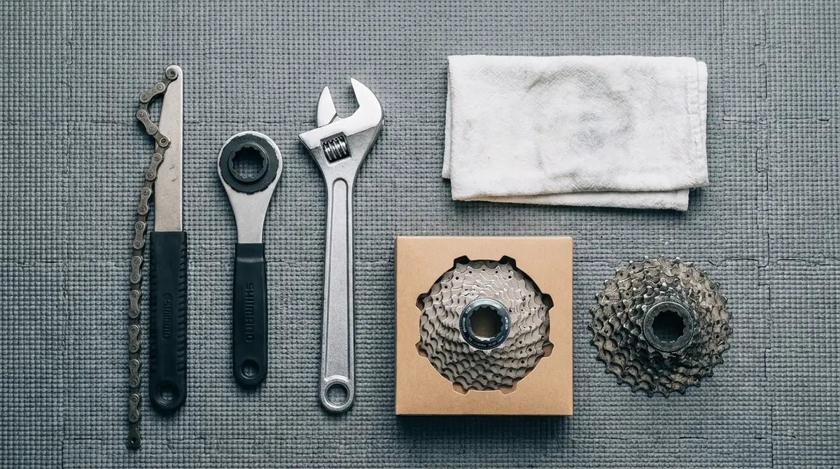 Fahrrad Kassette wechseln - Werkzeug: Kassettenschloss, Kettenpeitsche und Inbusschlüssel