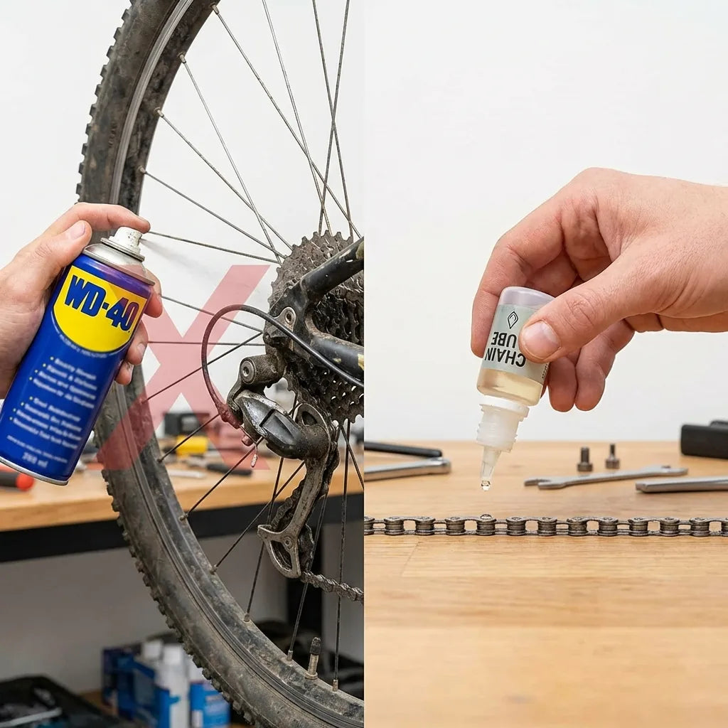 WD-40 vs Kettenöl auf Fahrradkette - Warum WD-40 schadet und was besser ist