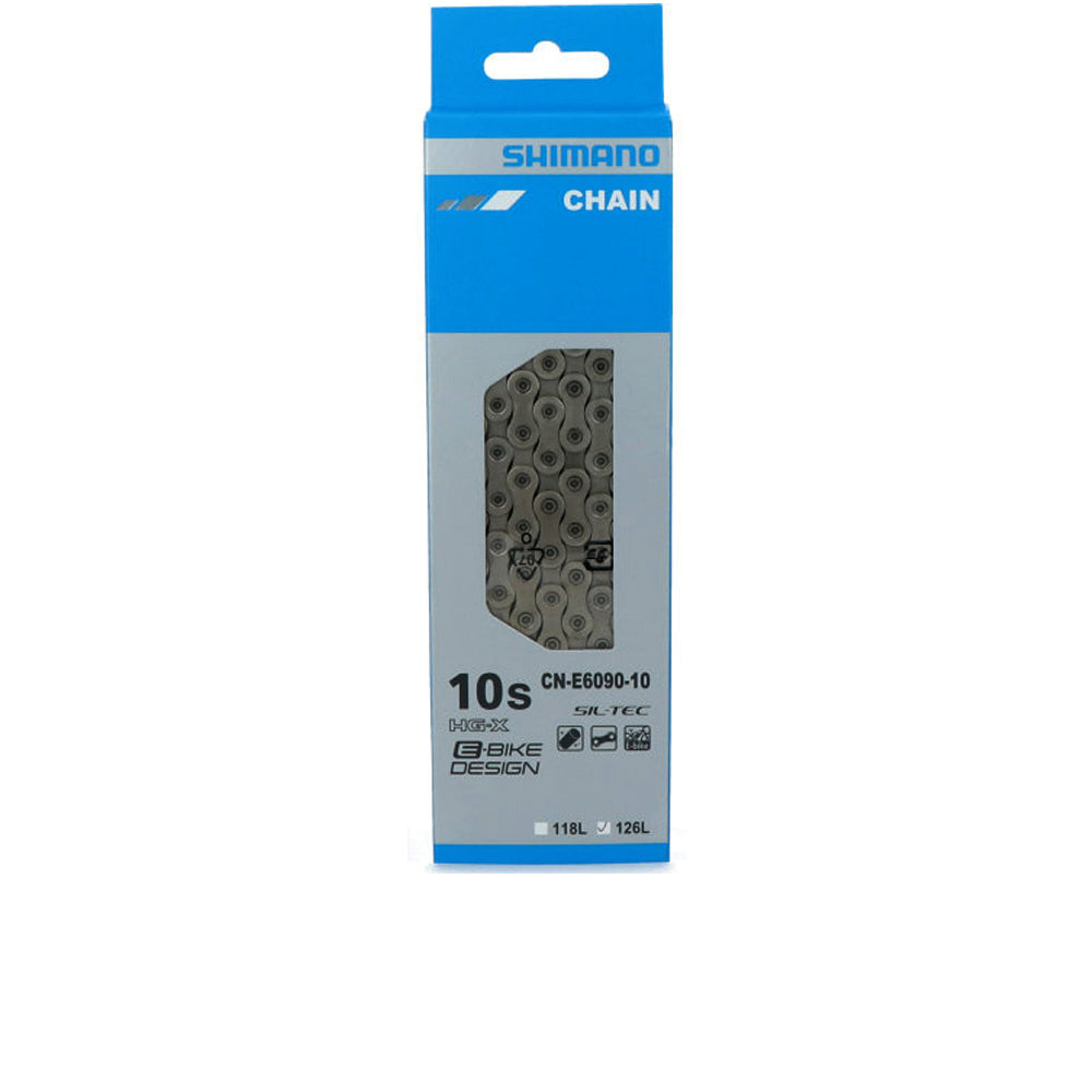 Shimano CN-E6090 10-fach E-Bike Kette silber, 126 Glieder