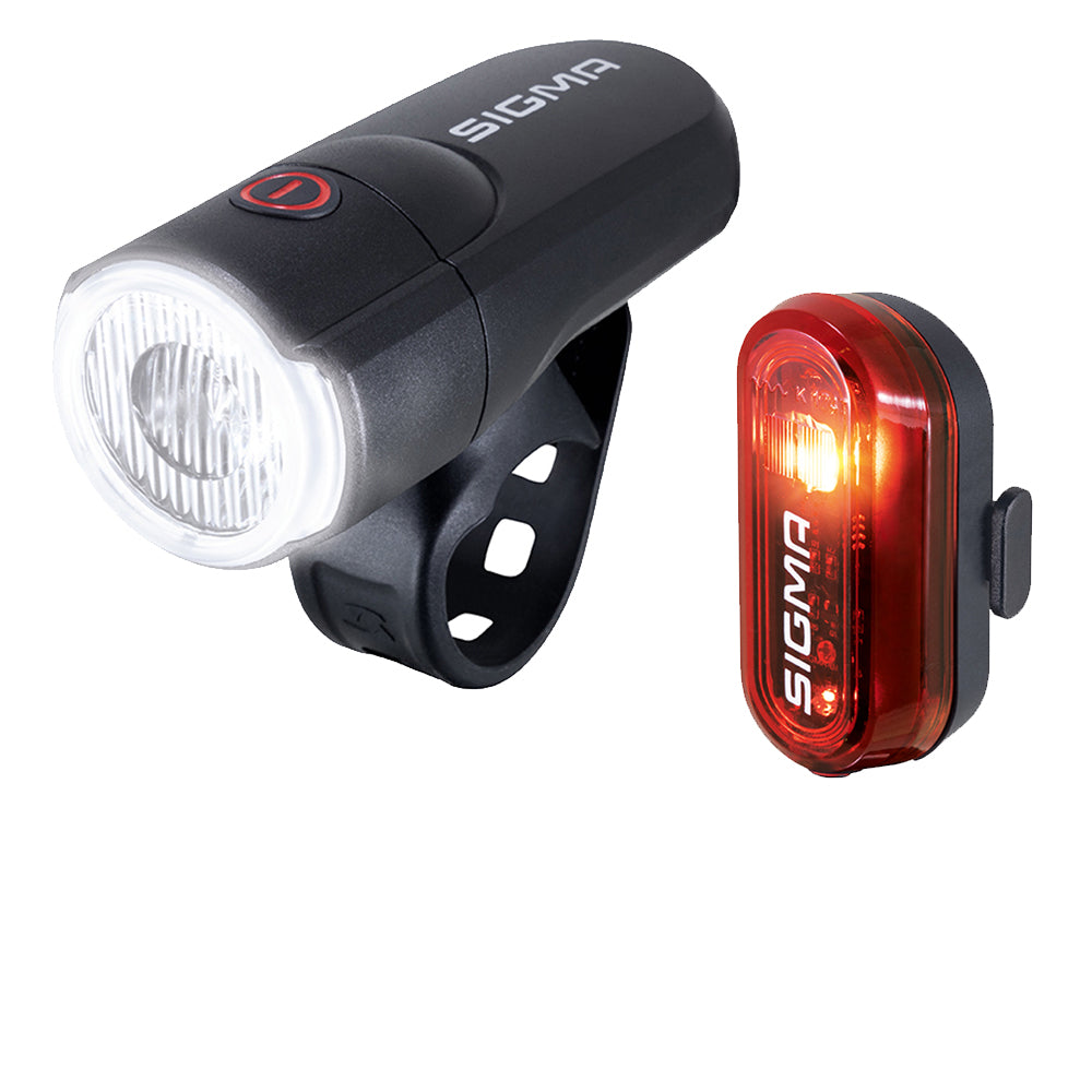 Sigma Aura 30 Frontlicht und Curve Rücklicht als Batterie-Beleuchtungsset