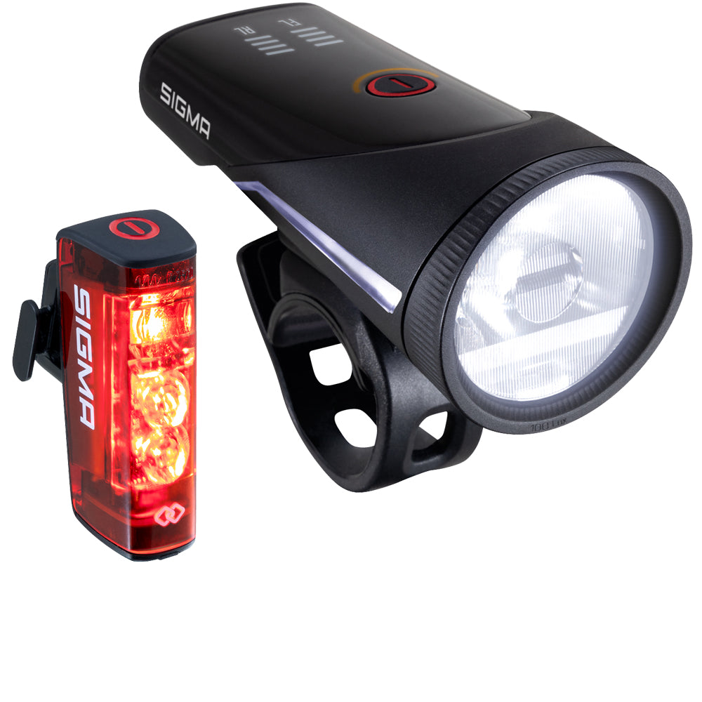 Sigma Aura 100 Link Frontlicht und Hiro 50 Link Rücklicht mit LINK-Kopplung
