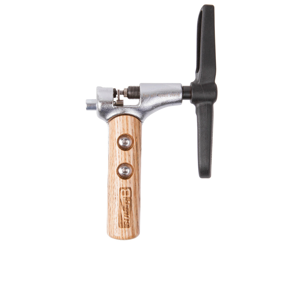 Super B TB-CC65 Kettennieter mit Holzgriff und verstellbarer Kettenauflage für 1- bis 12-fach Ketten