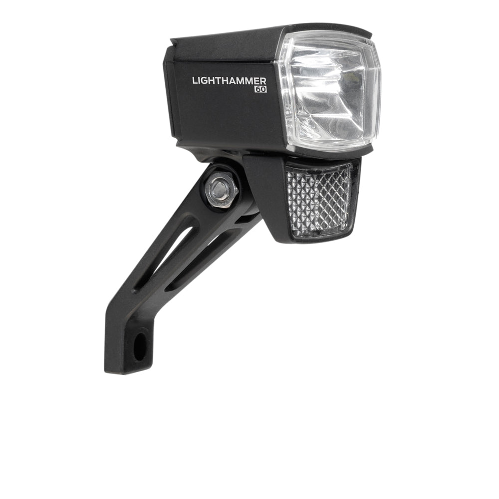 Trelock LS 800 Lighthammer 60 E-Bike-Scheinwerfer schwarz mit Gabelhalter ZL 410