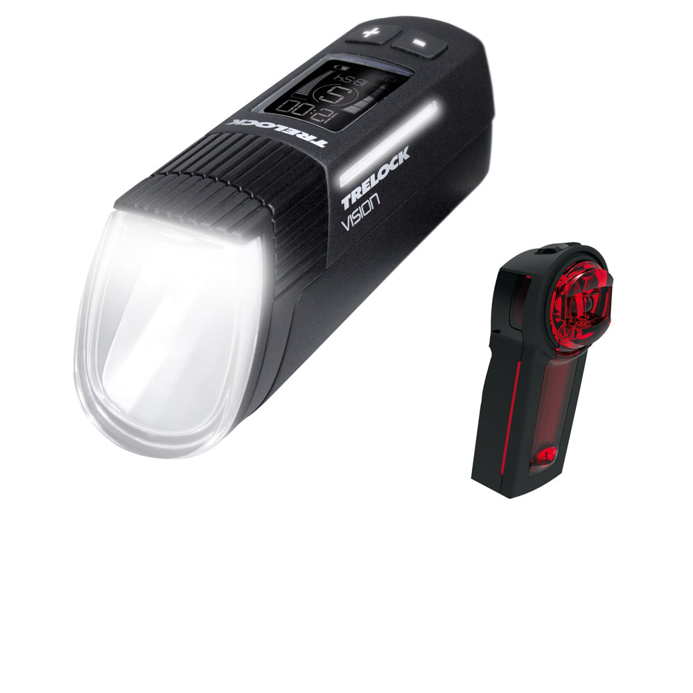 Trelock LS 760 I-GO Vision Frontlicht und LS 740 Vector Signal Rücklicht im Set