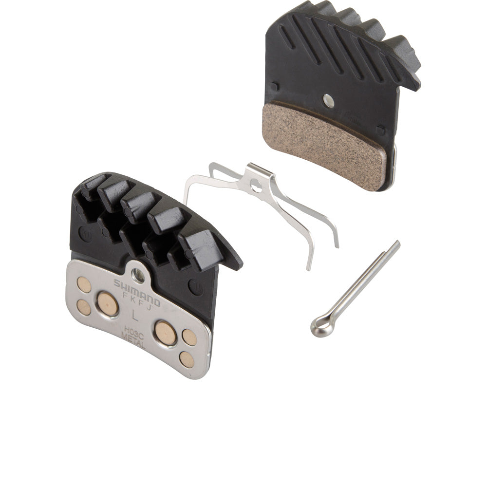Shimano Bremsbeläge H03C Metall mit Fin | Maximale Bremskraft für BR-M820, BR-M640