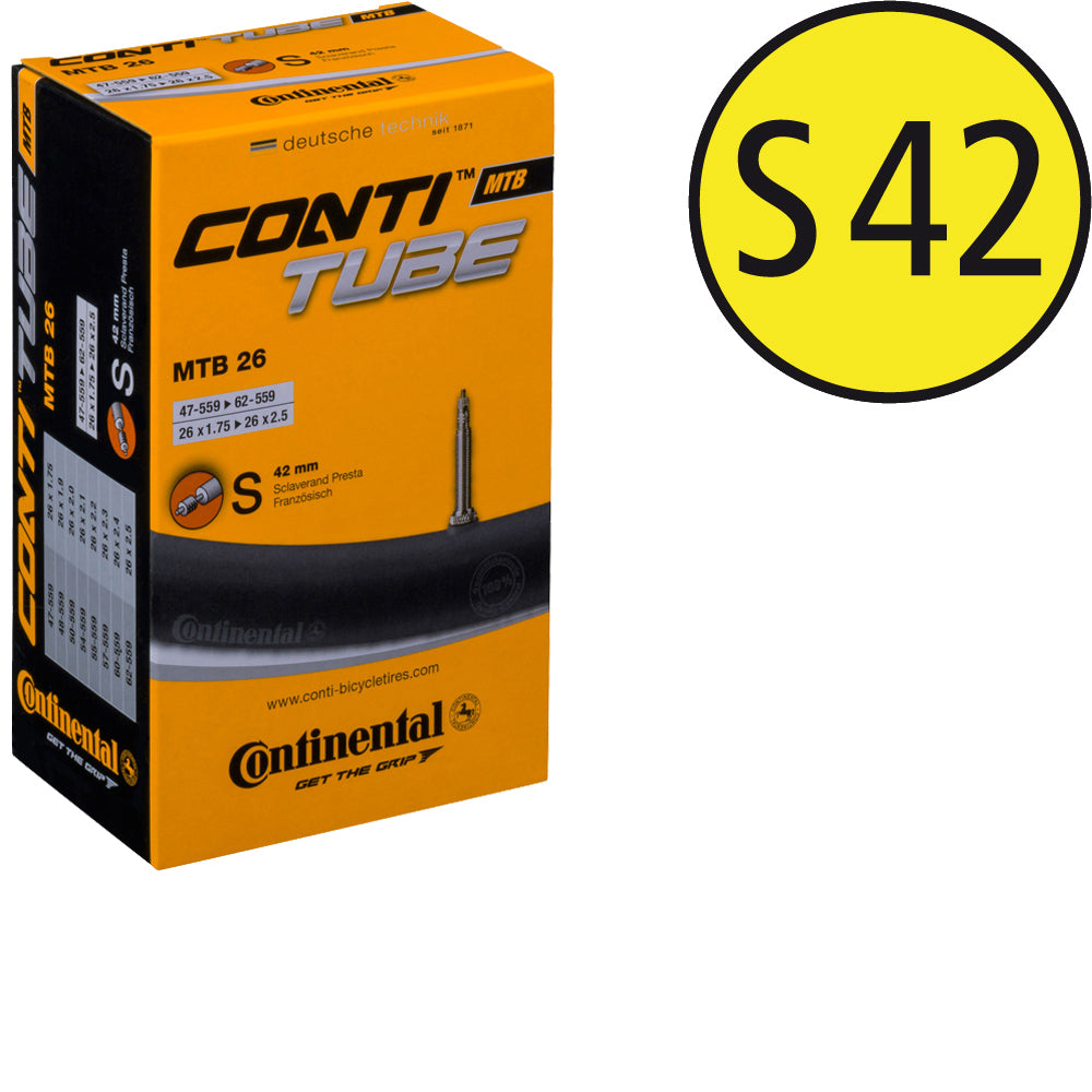 Continental MTB 26 Schlauch mit Sclaverand-Ventil 42 mm