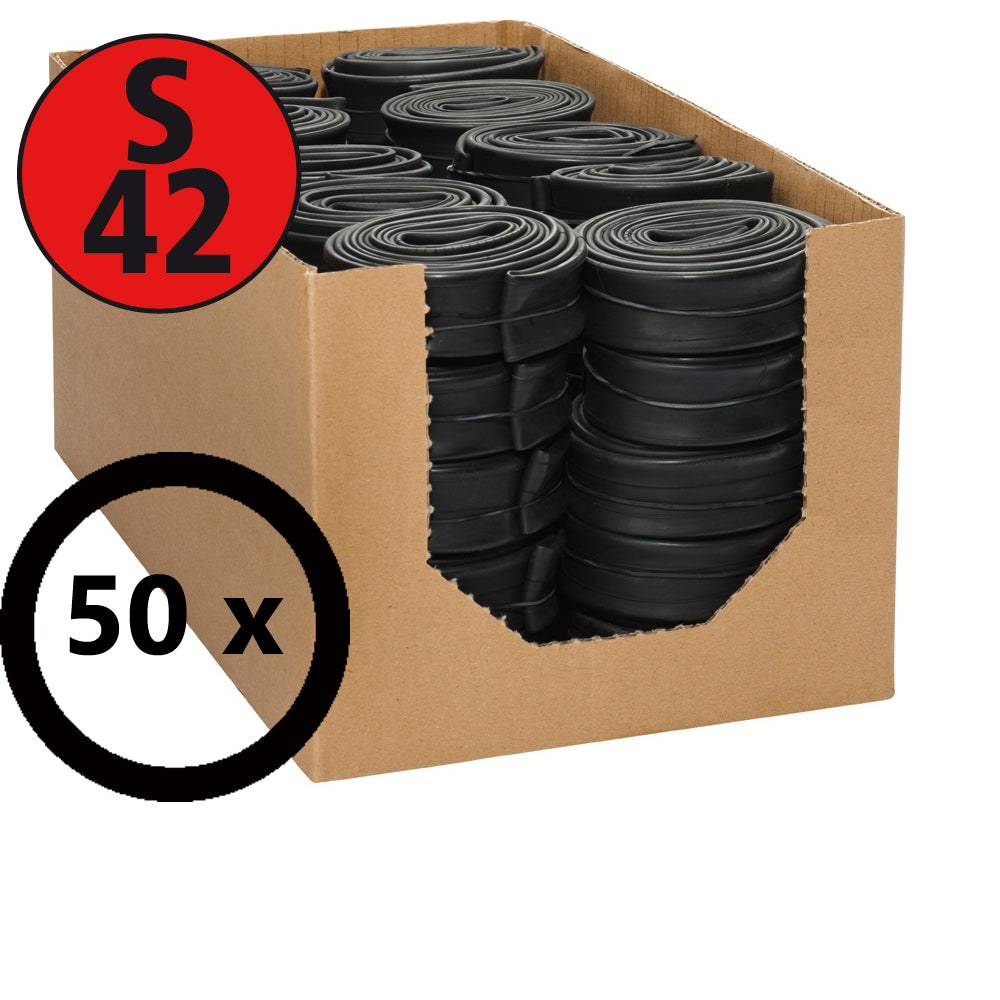 Continental MTB 26 Werkstattbox mit 50 Schläuchen, Sclaverand-Ventil 42 mm