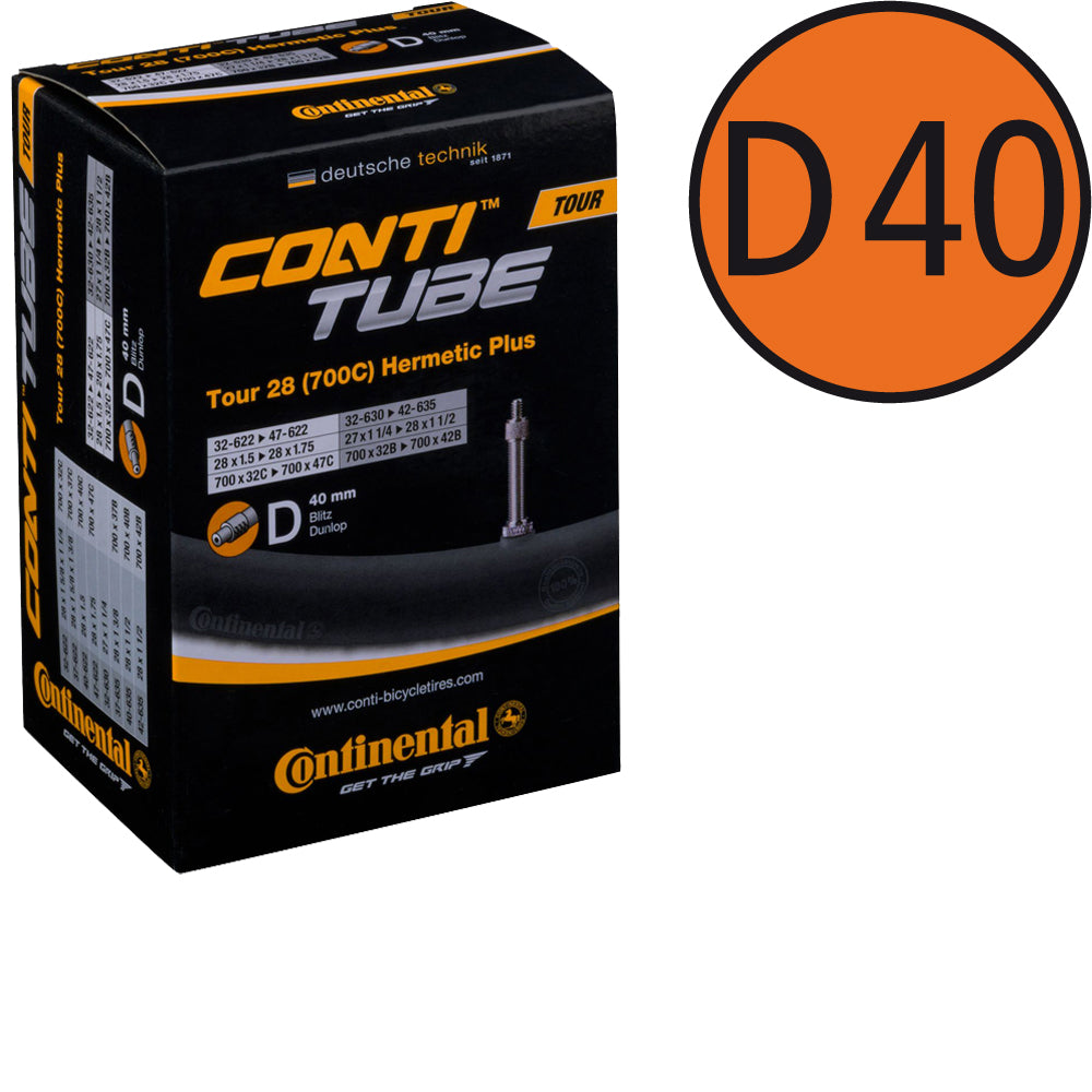 Continental Tour 28 All Hermetic Plus Schlauch mit Dunlopventil 40 mm