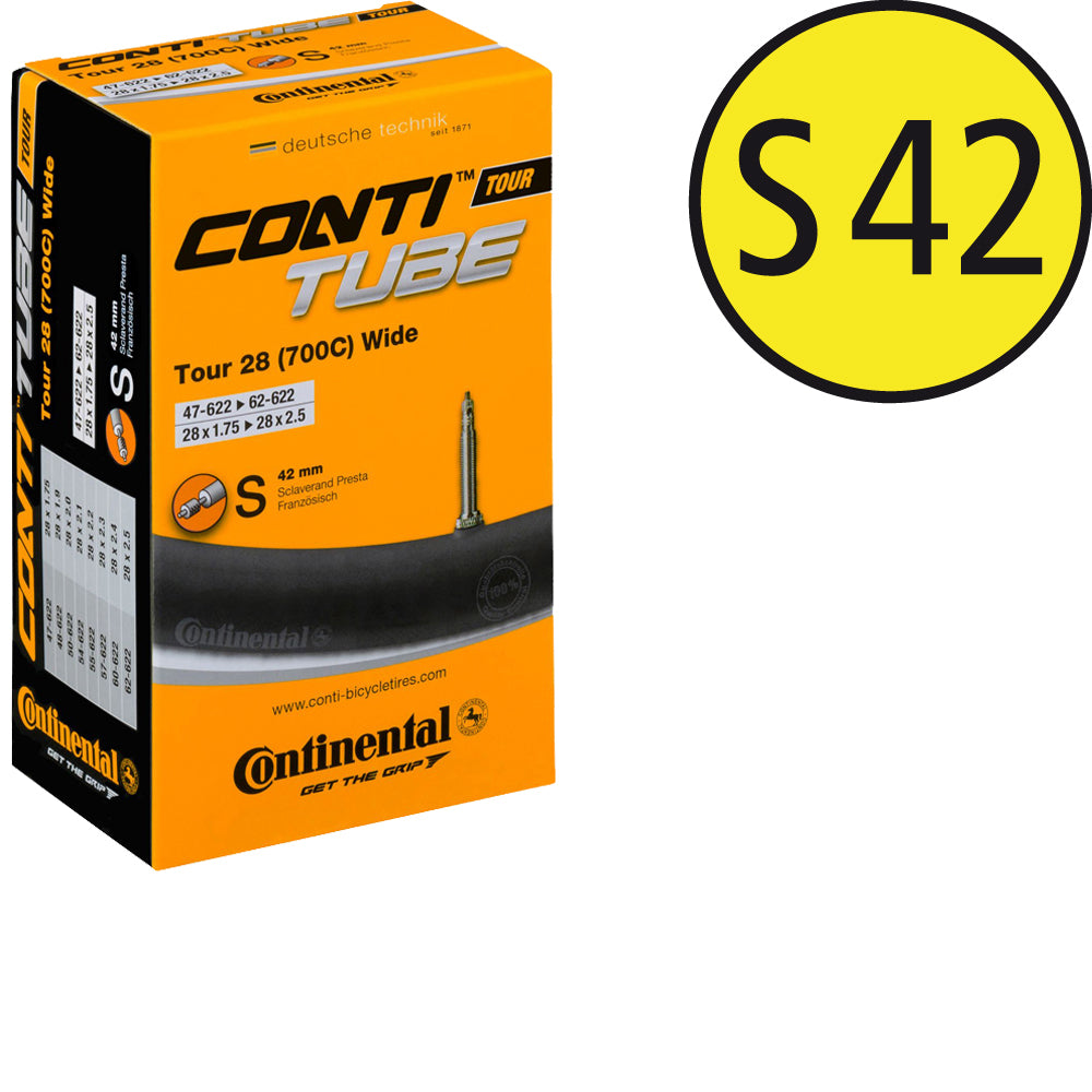 Continental Tour 28 Wide Schlauch mit Sclaverand-Ventil 42 mm