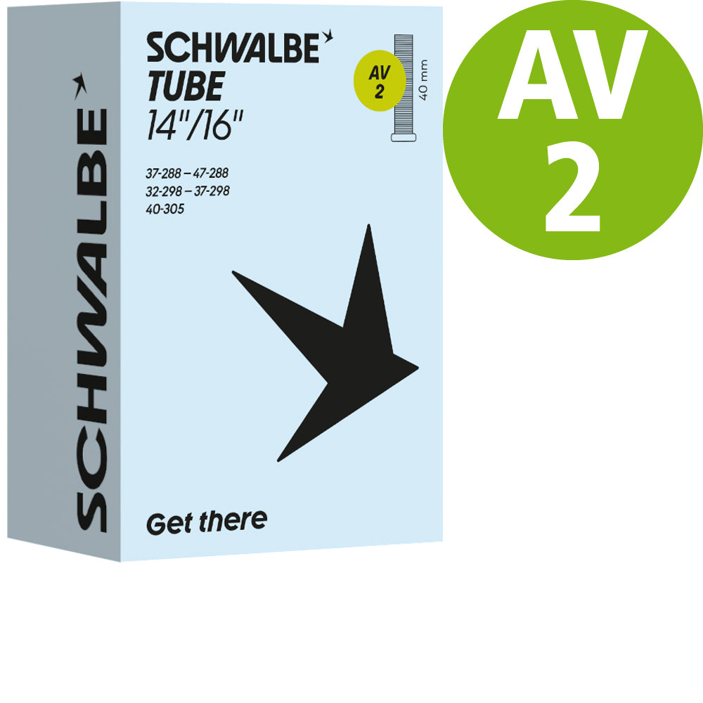 Schwalbe Schlauch 14 und 16 Zoll, Nr. 2, 288 bis 305, AV 40 mm