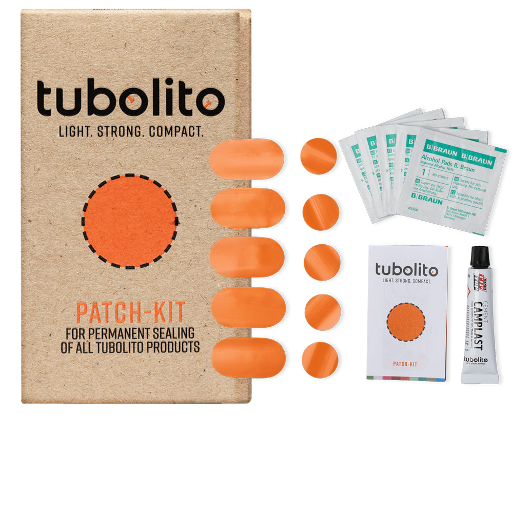 tubolito Tubo-Patch-Kit Flickzeug für Tubolito TPU-Schläuche, 10 Flicken mit Kleber
