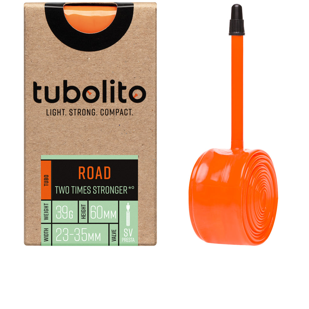 tubolito Tubo Road TPU-Schlauch 28 Zoll, Sclaverand 60 mm, orangefarbenes Ventil