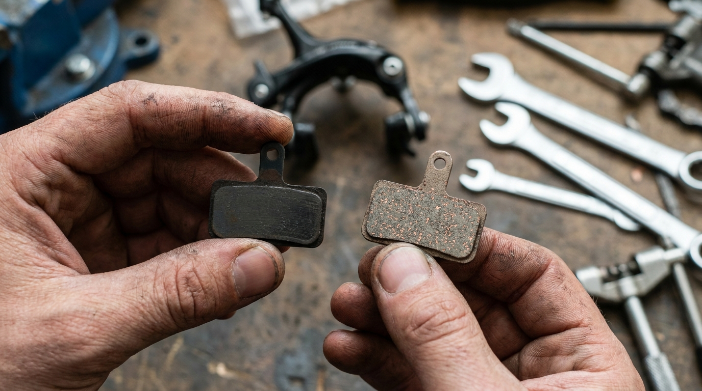 Resin- und Metall-Bremsbeläge für Shimano MTB-Bremsen im Werkstattvergleich
