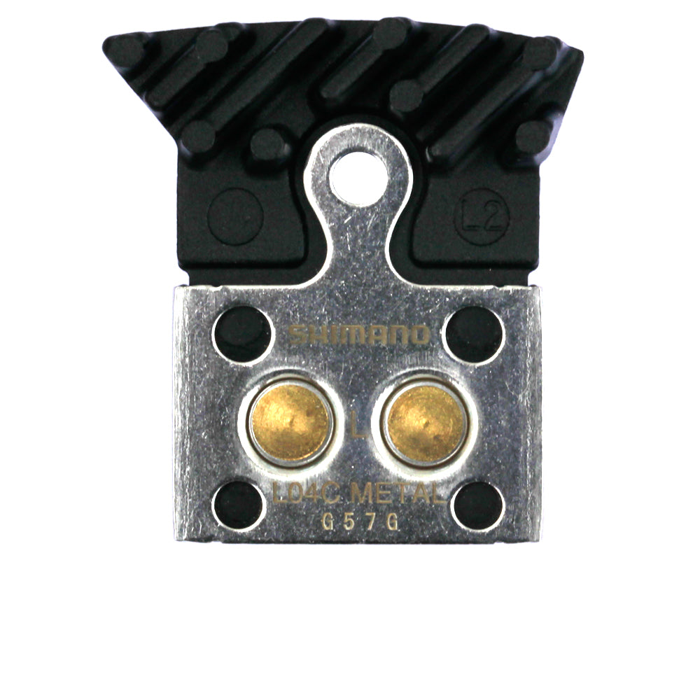 Shimano L04C Bremsbelag Metall mit Kühlrippen für Shimano Road GRX Flat Mount