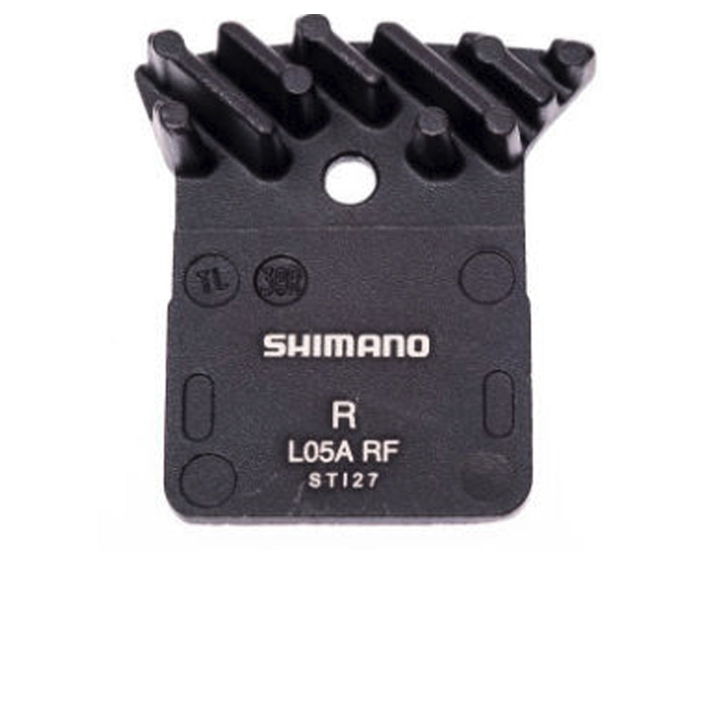 Shimano L05A-RF Bremsbelag Resin mit Kühlrippen für Shimano Road GRX Flat Mount