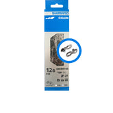 Shimano Deore CN-M6100 12-fach Fahrradkette silber, 126 Glieder mit Quick-Link