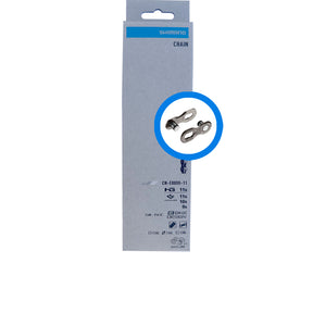 Shimano CN-E8000 11-fach E-Bike Kette silber, 126 Glieder mit Quick-Link