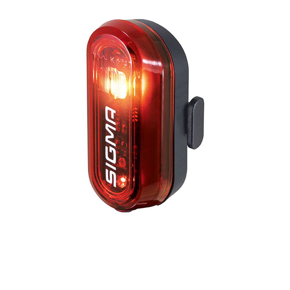 Sigma Curve LED-Rücklicht schwarz mit Silikonhalterung für die Sattelstütze