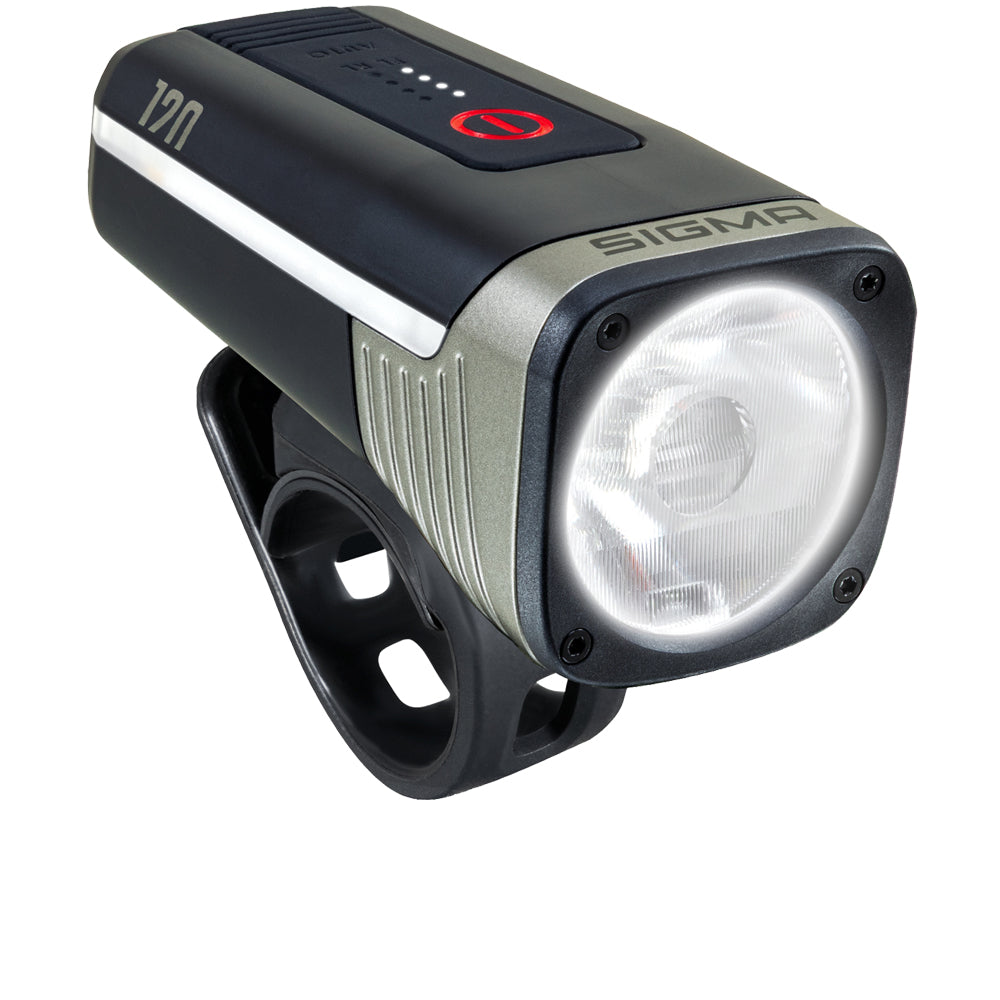 Sigma Aura 120 Link Akku-Frontlicht schwarz mit Lenkerhalterung