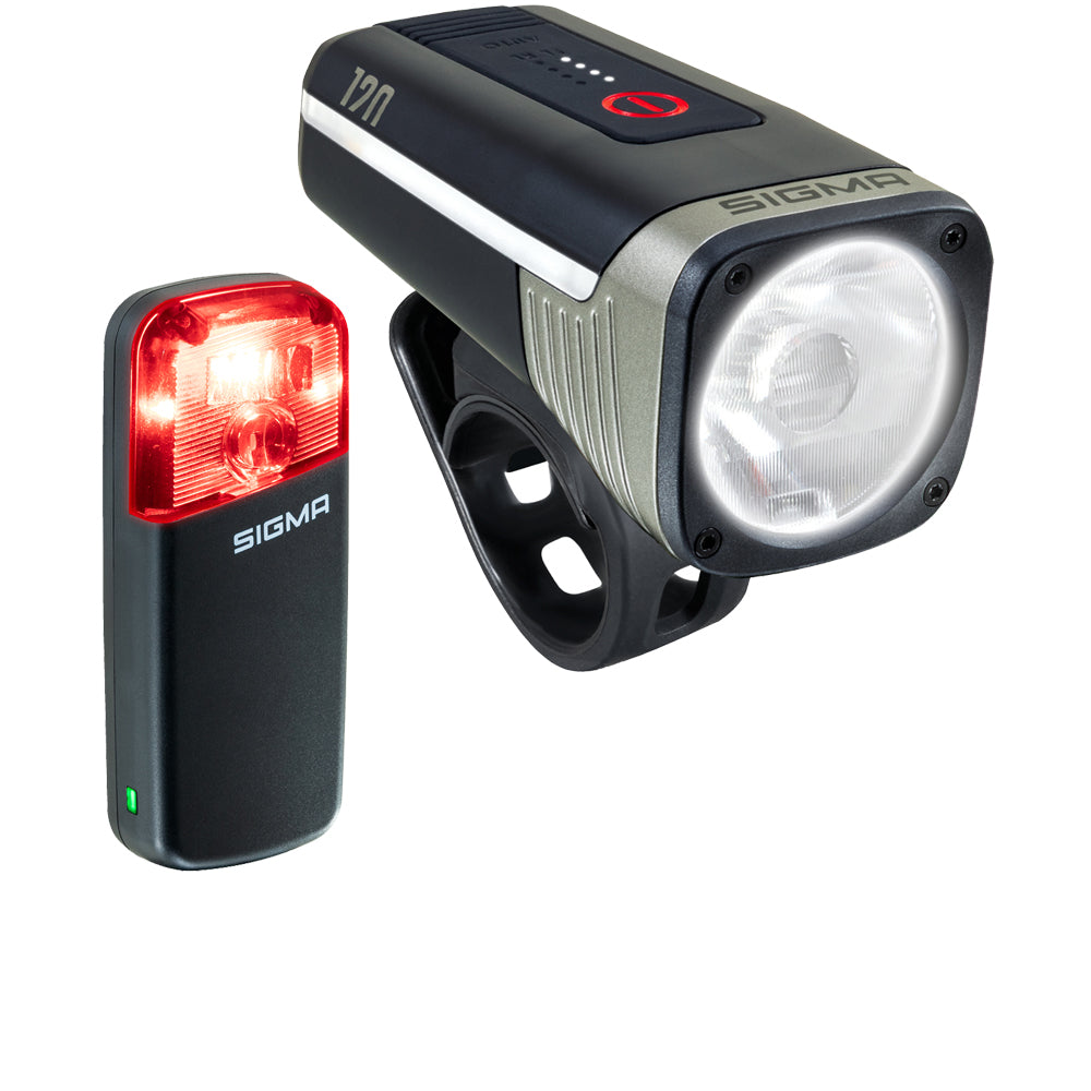 Sigma Aura 120 Link Beleuchtungsset mit Frontlicht und Reco 80 Link Radar-Rücklicht