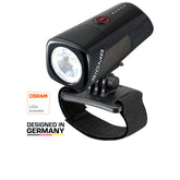 Sigma Buster 400 HL LED-Helmlampe schwarz mit Helmhalterung und Klettband