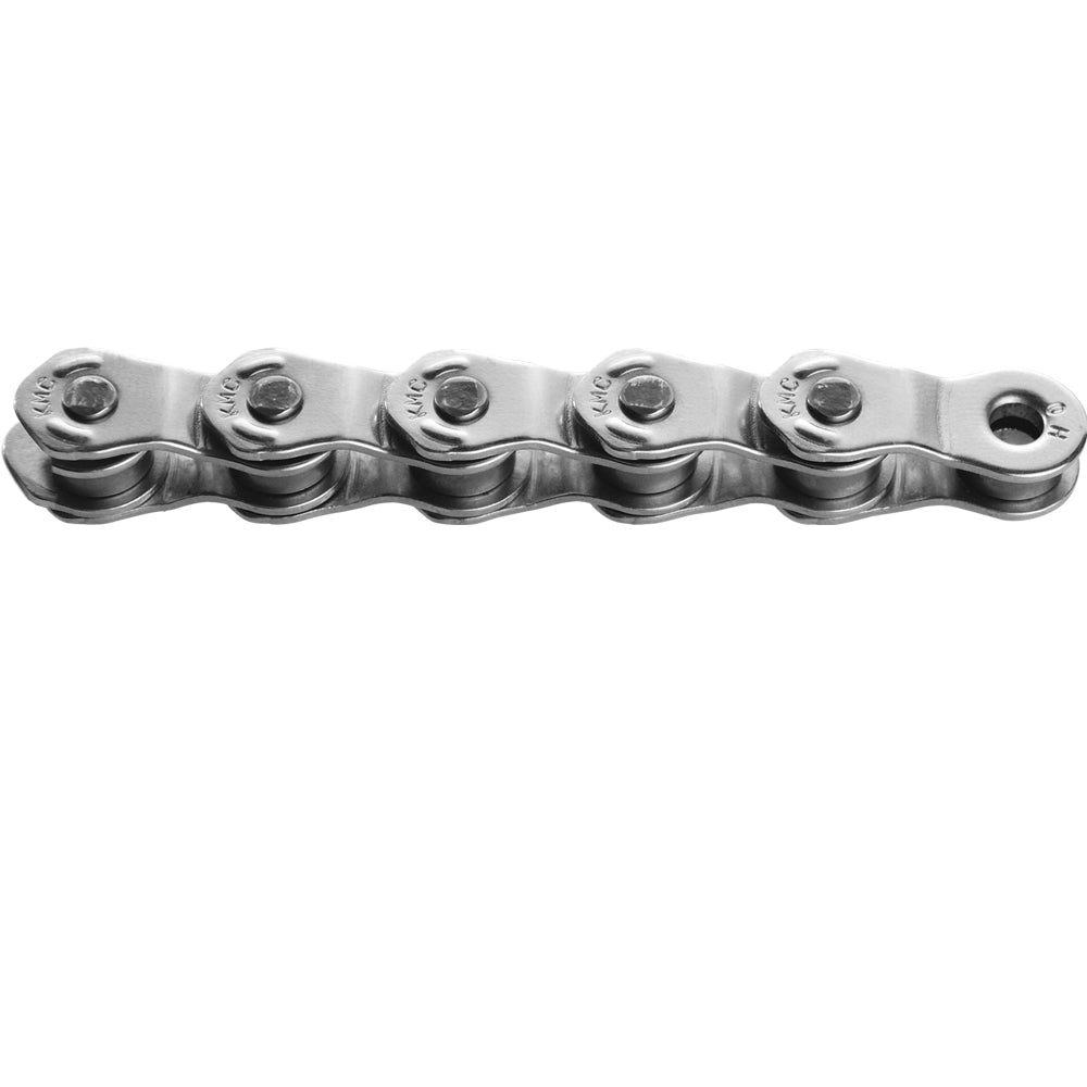 KMC HL1 Wide Halflink-Kette in silber aus gekröpften Halbgliedern