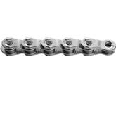 KMC HL1 Wide Halflink-Kette in silber aus gekröpften Halbgliedern