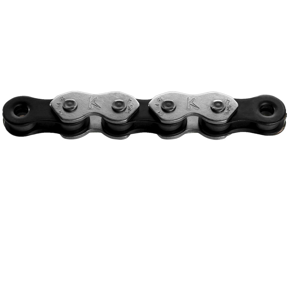 KMC K1 Wide Singlespeed-Kette in silber-schwarz, 1/8 Zoll für BMX