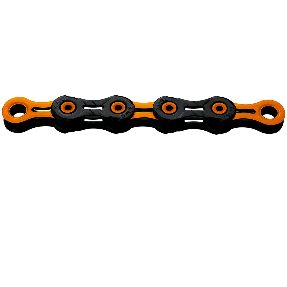KMC DLC 11 WAXED 11-fach Fahrradkette schwarz-orange, gewachst