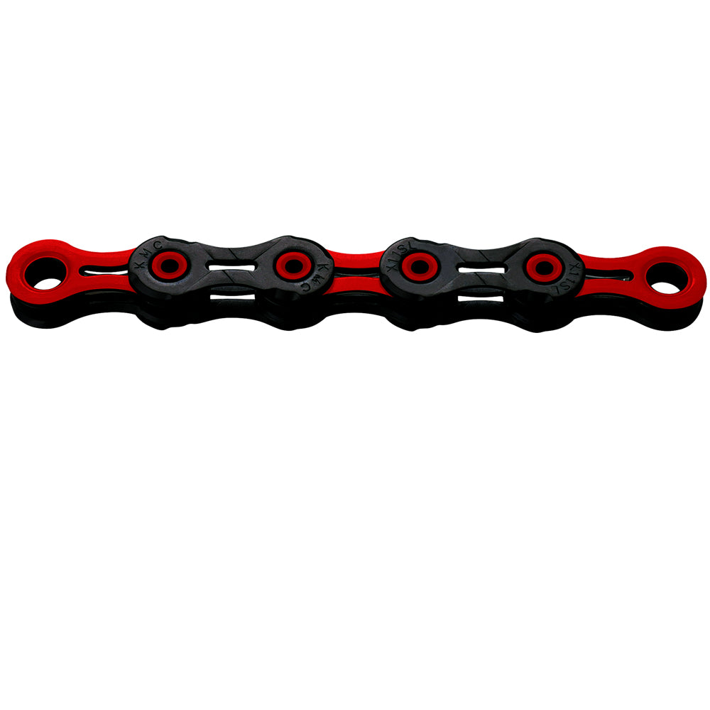 KMC DLC 11 WAXED 11-fach Fahrradkette schwarz-rot, gewachst