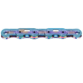 KMC X-Flat SL WAXED Flat-Top Fahrradkette Aurora Blue, gewachst, 126 Glieder