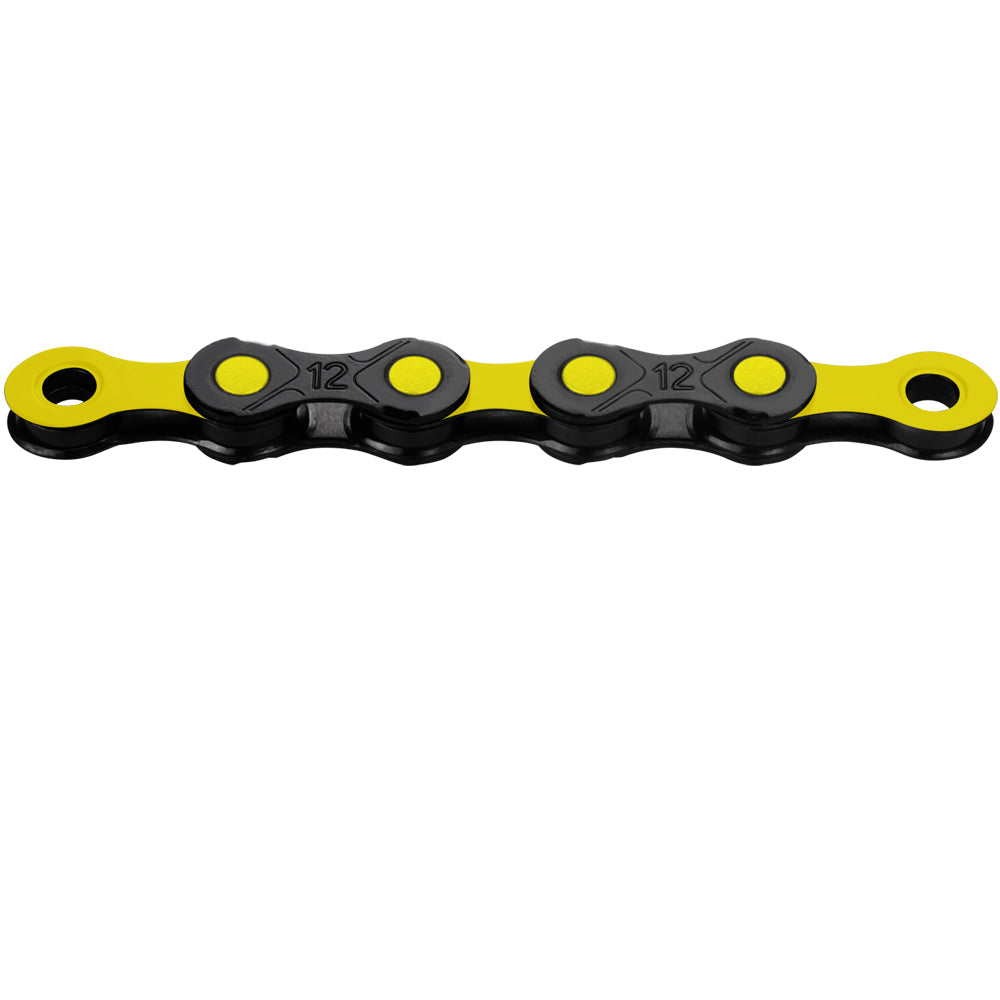 KMC DLC 12 WAXED 12-fach E-Bike Kette schwarz-gelb mit DLC Beschichtung, gewachst