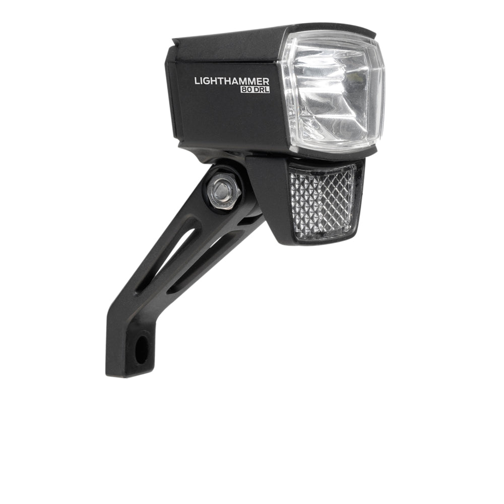 Trelock LS 830-T Lighthammer 80 E-Bike-Scheinwerfer schwarz mit Gabelhalter ZL 410