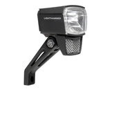 Trelock LS 890-T Lighthammer 100 E-Bike-Scheinwerfer im schwarzen Aluminiumgehäuse mit Gabelhalter
