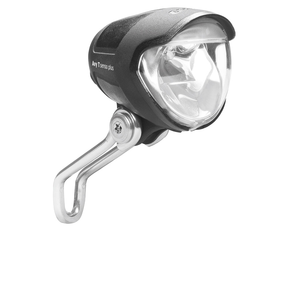 Busch & Müller Lumotec IQ AVY N Plus Dynamo-Scheinwerfer schwarz mit Edelstahl-Halter