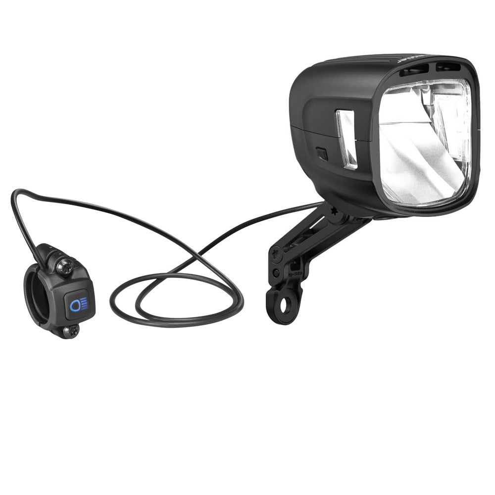 Busch & Müller Lumotec IQ-XL E Highbeam E-Bike-Scheinwerfer schwarz matt mit Aluminiumgehäuse