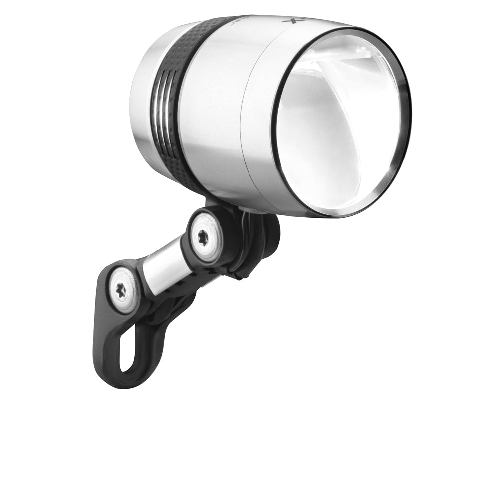 Busch & Müller Lumotec IQ-X Dynamo-Scheinwerfer silber mit CNC-Alu-Gehäuse