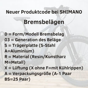 Shimano D03S Bremsbelag Resin/Kunstharz