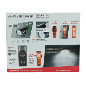 SIGMA Aura 100 Fahrradbeleuchtung + Blaze Link