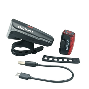 Fahrradbeleuchtung Set Sigma Aura 60 USB / Infinity USB