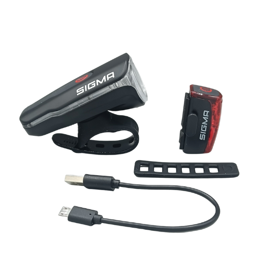 Fahrradbeleuchtung Set Sigma Aura 60 USB / Infinity USB
