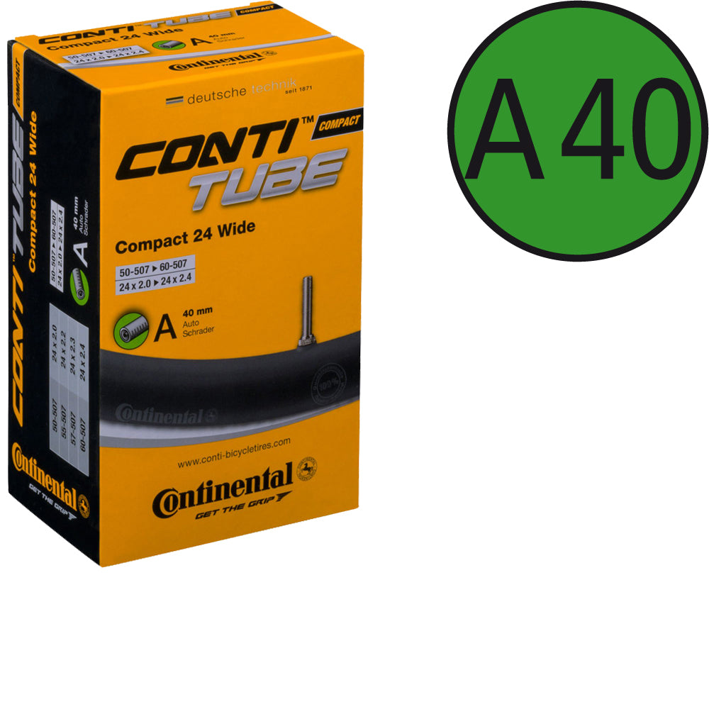Continental Compact 24 Wide Schlauch mit Autoventil 40 mm