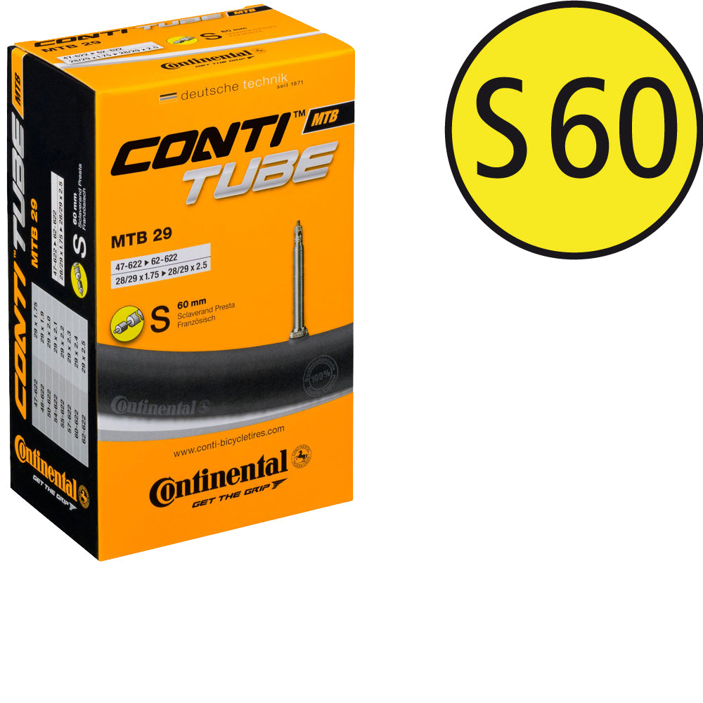 Continental MTB 29 Schlauch mit Sclaverand-Ventil 60 mm