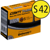 Continental Race 28 Supersonic Leichtschlauch mit Sclaverand-Ventil 42 mm