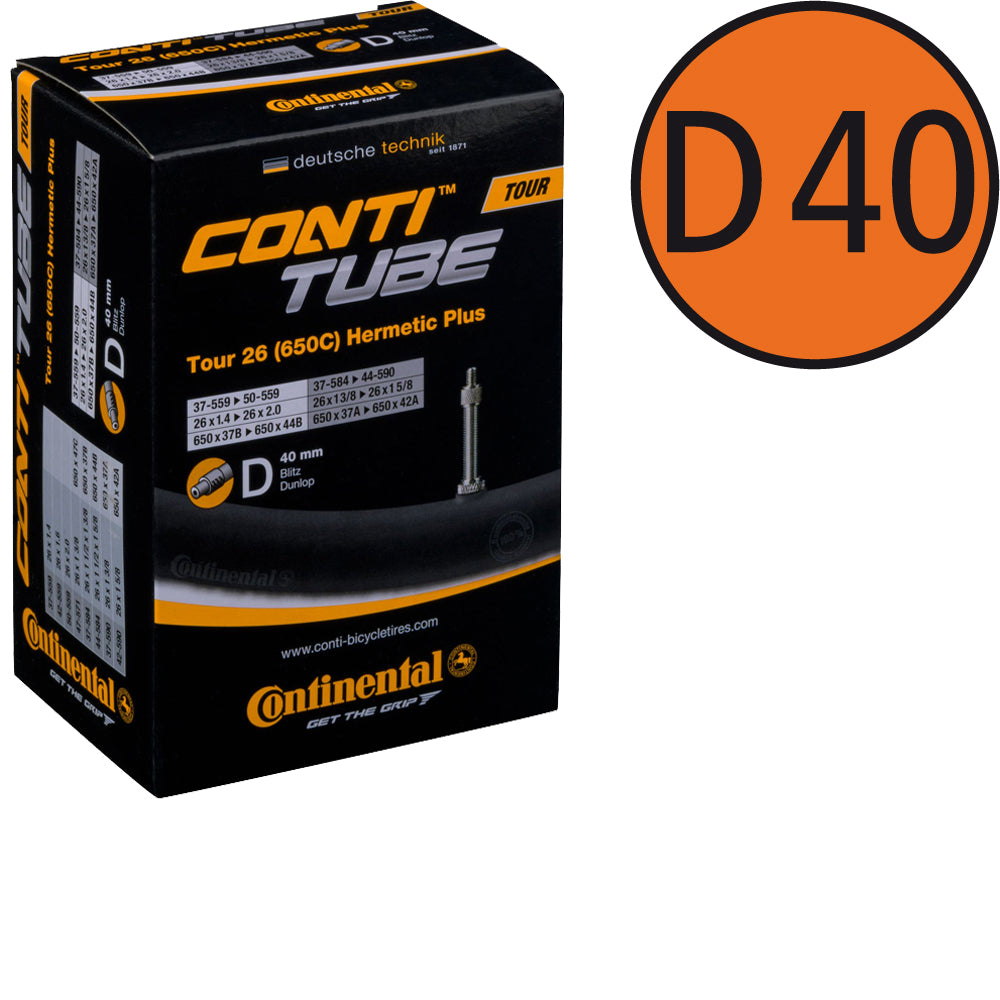 Continental Tour 26 All Hermetic Plus Schlauch mit Dunlopventil 40 mm