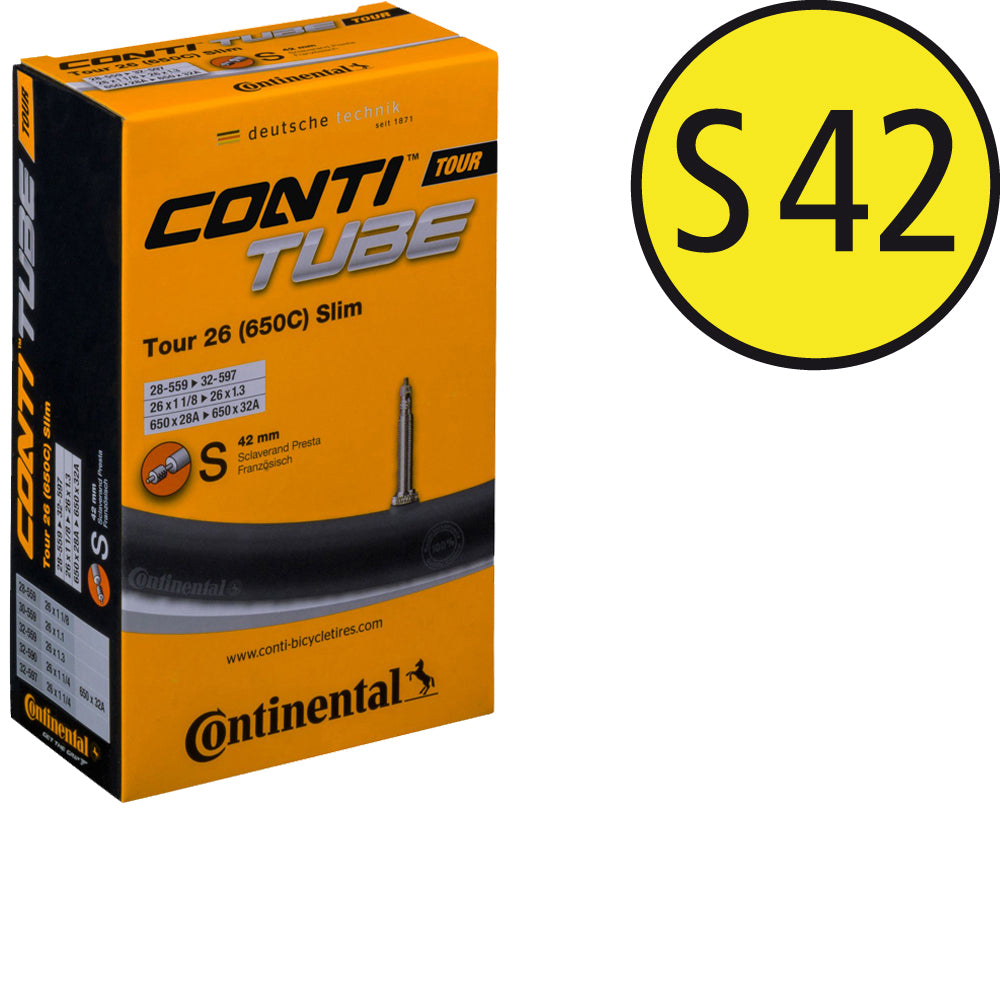 Continental Tour 26 Slim Schlauch mit Sclaverand-Ventil 42 mm