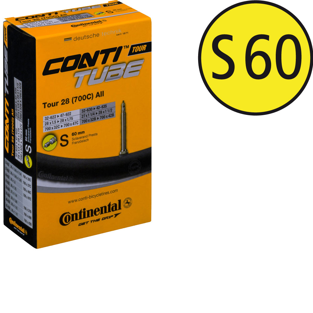 Continental Tour 28 All Schlauch mit Sclaverand-Ventil 60 mm