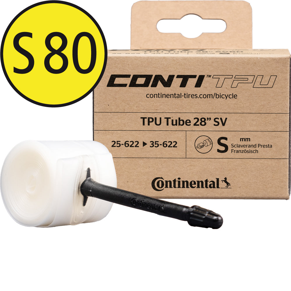 Continental TPU Schlauch 28 Zoll mit Sclaverand-Ventil 80 mm