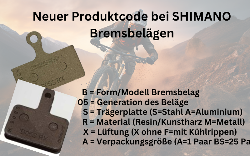 Shimano B05S Resin Kunstharz Bremsbelag E-Bike geeignet